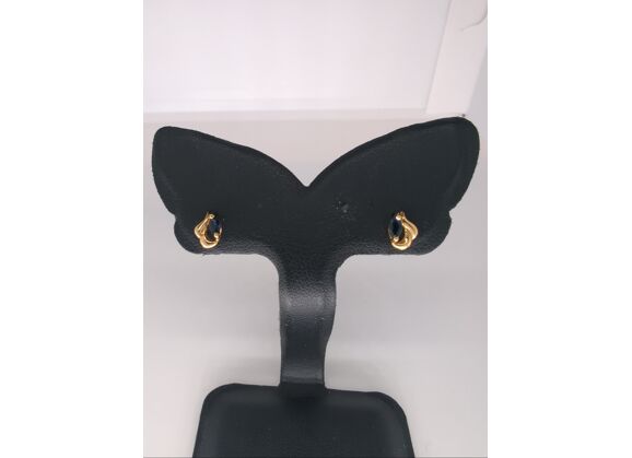 Image Boucles d'oreilles Or jaune Saphir