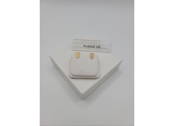 Image Boucles d'oreilles Cœur Plaqué or