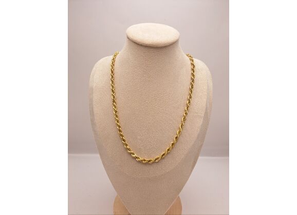 Image Collier Or jaune Maille corde