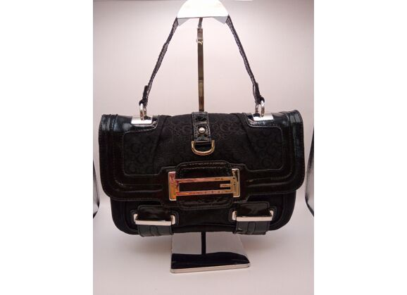 Image Sac à main GUESS Porté épaule Tissu Noir