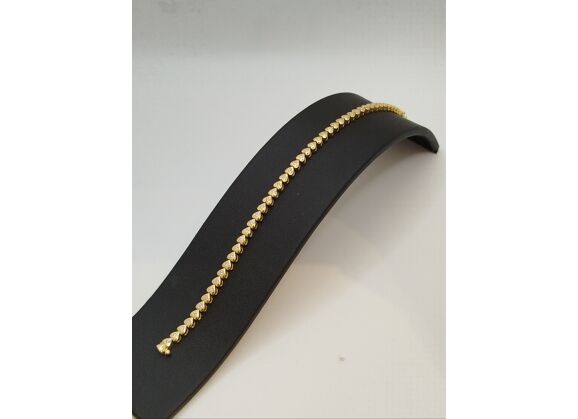 Image Bracelet Or jaune Pierre blanche