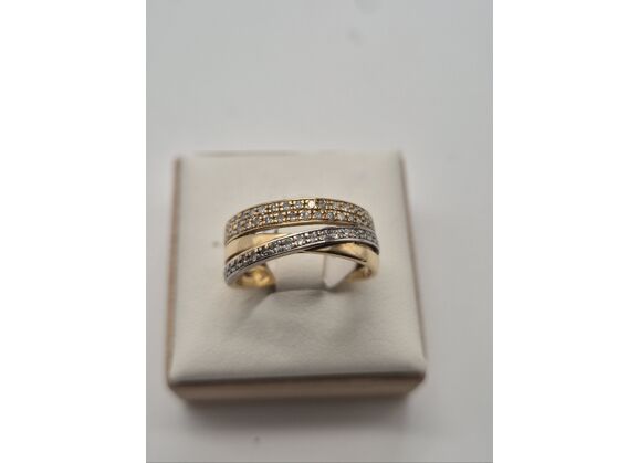 Image Bague Or jaune Diamants