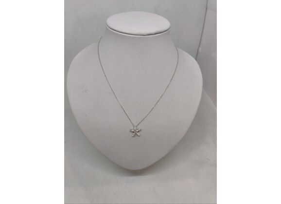 Image Collier Or blanc Diamants