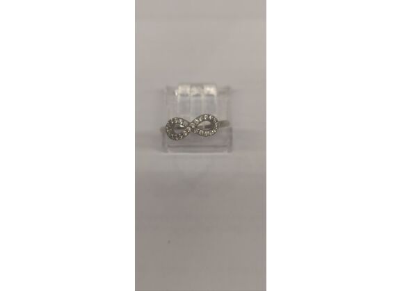 Image Bague Design infini Argent Strass