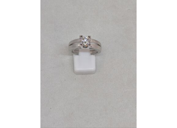 Image Bague Solitaire Or blanc Diamant