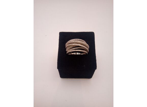Image Bague Argent Pierres blanches