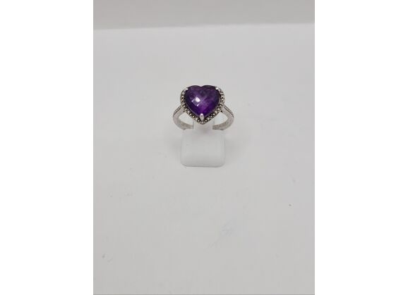 Image Bague Argent Pierre violette