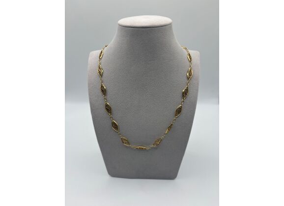Image Collier Or jaune Maille filigrane
