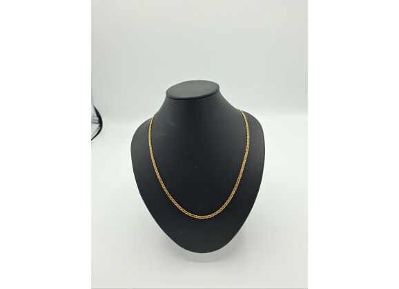 Image Collier Or jaune Maille marine