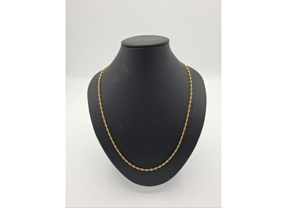 Image Collier Or jaune Maille marine