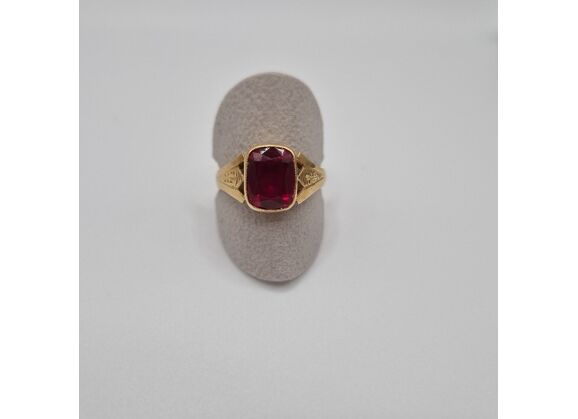 Image Bague Or jaune Rubis