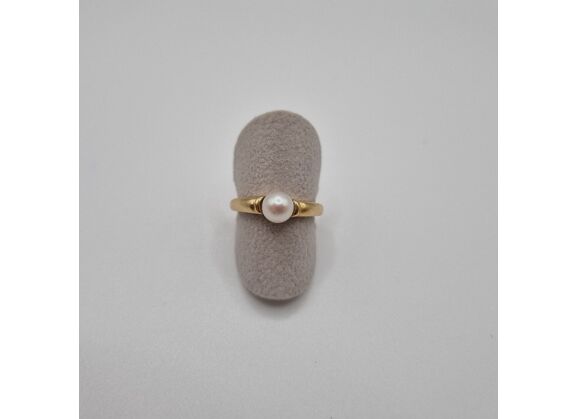 Image Bague Or jaune Perle