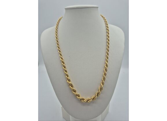 Image Collier Or jaune Maille corde