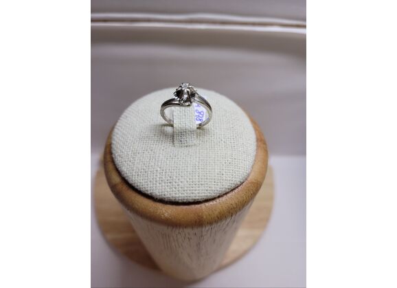 Image Bague Solitaire Or blanc Diamant