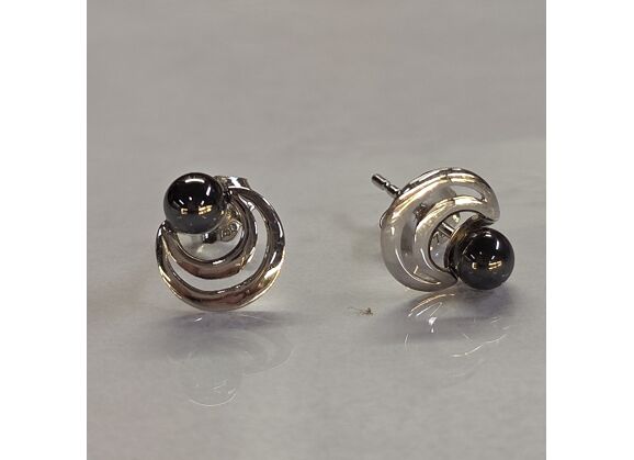 Image Boucles d'oreilles Or blanc Perle
