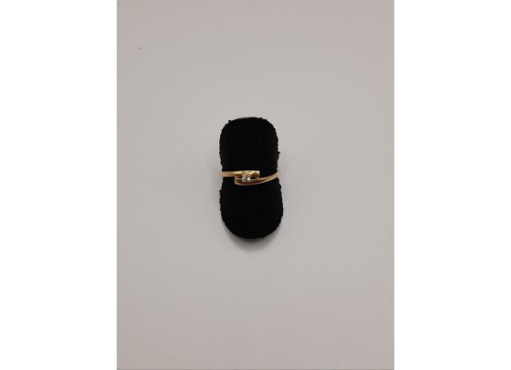 Image Bague Or jaune Oxyde de zirconium