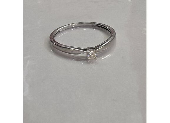 Image Bague Solitaire Or blanc Diamant