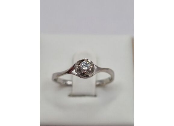 Image Bague Solitaire Or blanc Diamant