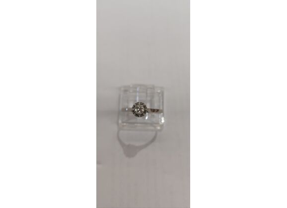 Image Bague Solitaire Or gris Diamants