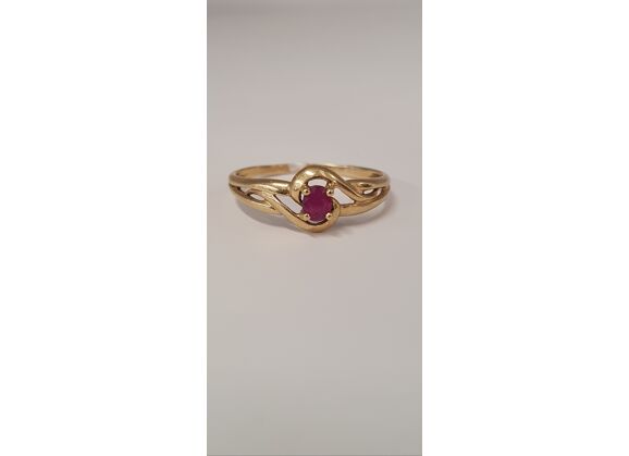 Image Bague Or jaune Rubis