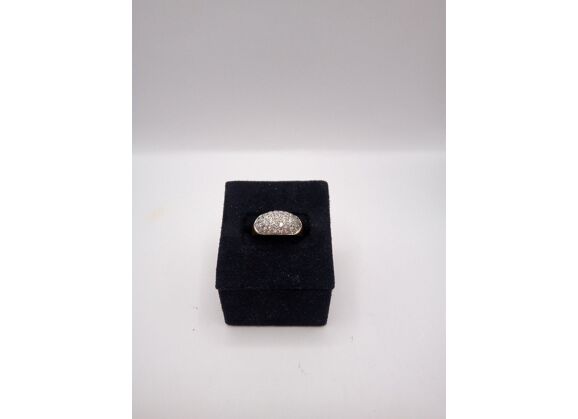 Image Bague Or jaune Pierres blanches