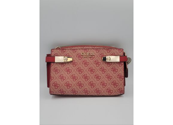 Image Sac à main GUESS Porté épaule Cuir Rouge