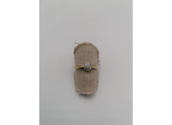 Image Bague Or jaune Oxydes de zirconium