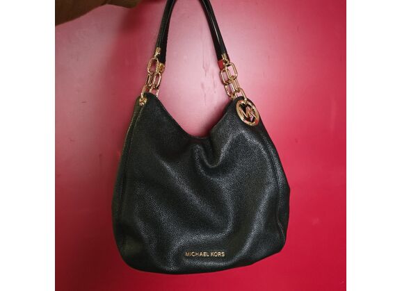 Image Sac à main MICHAEL KORS Lillie Chain Porté épaule Cuir Noir