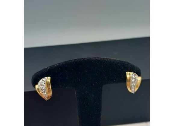 Image Boucles d'oreilles Or jaune Oxydes de zirconium