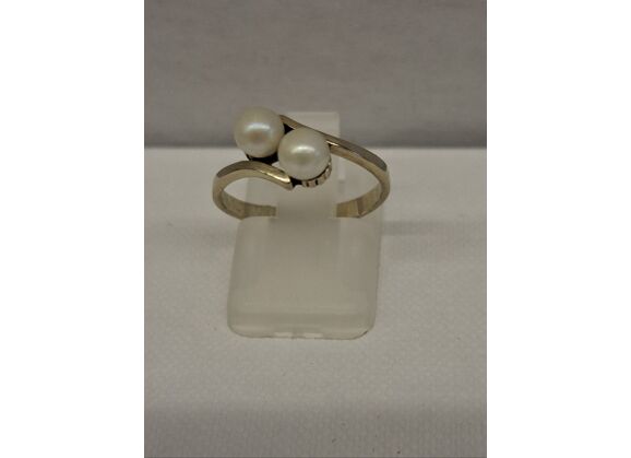 Image Bague Or blanc Perle