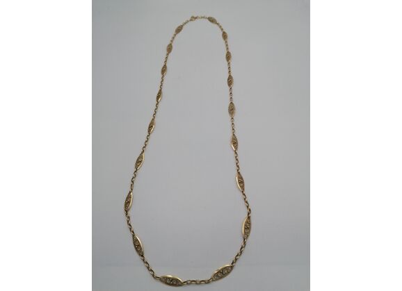 Image Collier Or jaune Maille filigrane