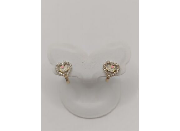 Image Boucles d'oreilles Or jaune Oxyde de zirconium