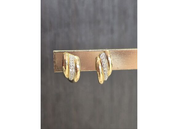 Image Boucles d'oreilles Or jaune Diamants