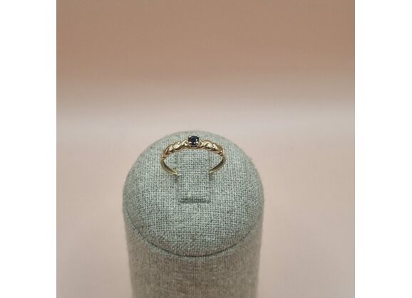 Image Bague Or jaune Saphirs