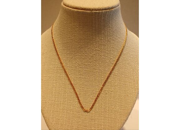 Image Collier Or jaune Maille marine