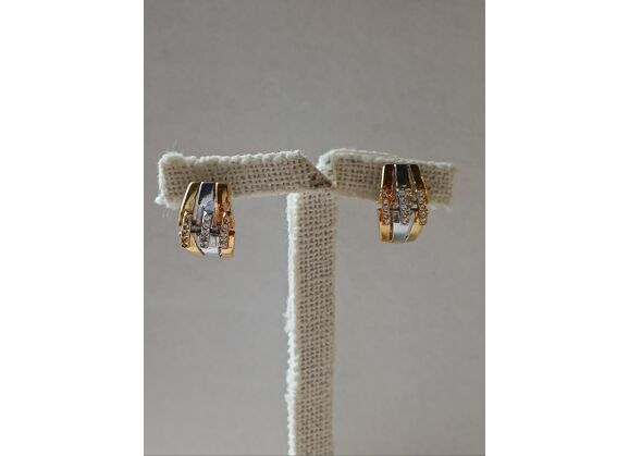 Image Boucles d'oreilles Or jaune Or blanc Or rose Diamant