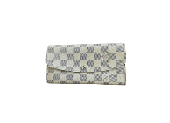 Image Portefeuille Emilie Toile enduite Damier azur