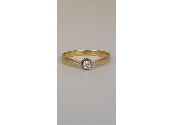 Image Bague Solitaire Or jaune Diamant