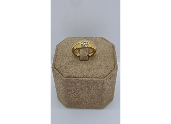 Image Bague Or jaune Diamants