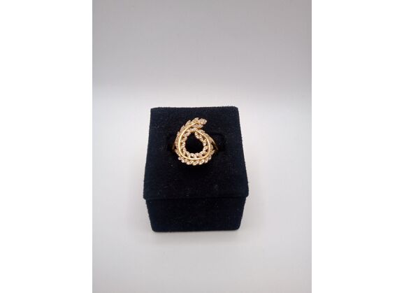 Image Bague Or jaune Pierres blanches