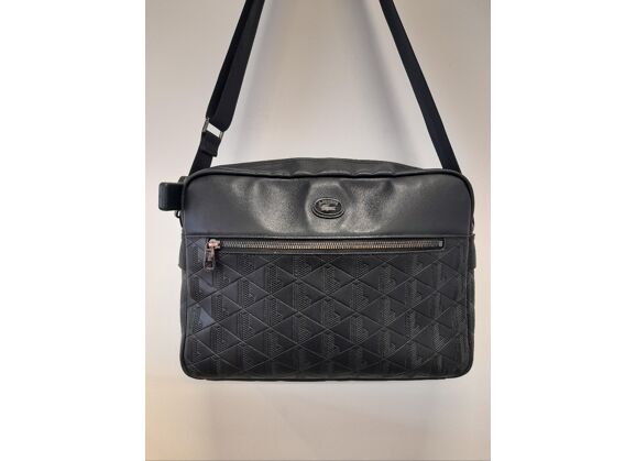 Image Sac à main LACOSTE Porté croisé Cuir Noir